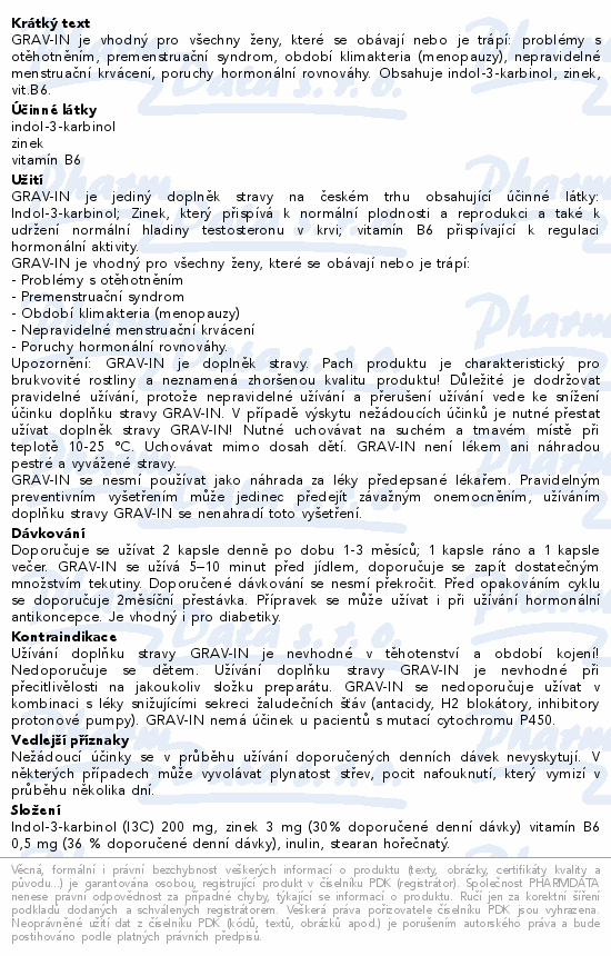 GRAV-IN otěhotnění-premen.syndr.-menopauza cps.120