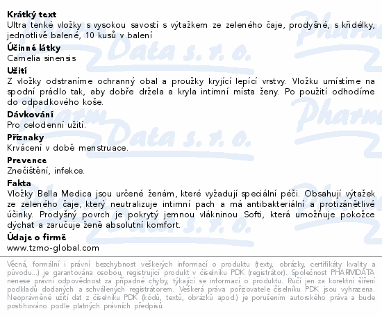 Bella Medica hygienické vložky Ultra Normal 10ks