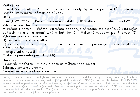 ELANCYL My Coach! Péče při projevech celulit.200ml