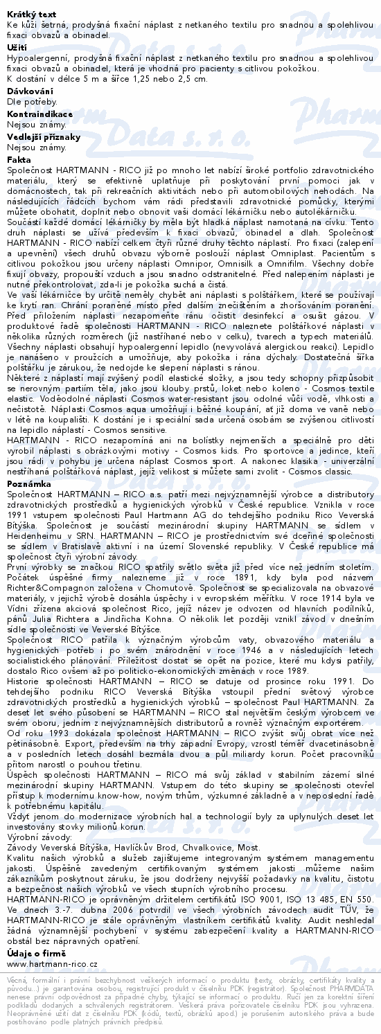 Cosmos cívková jemná náplast 1.25cmx5m 1ks