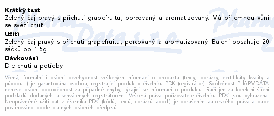 Megafyt Zelený čaj s grapefruitem 20x1.5g