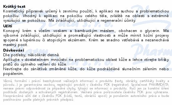 Alpa Konopný krém dermální 100ml