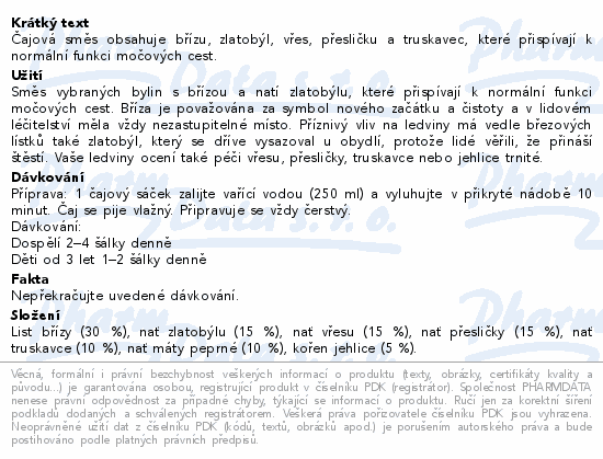 LEROS Močové cesty ledviny čaj 20x1.5g