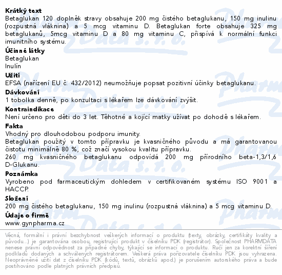 Aurovitas Betaglukan IMU+ 200mg tob.120+FORTE+ 250mg tob.30