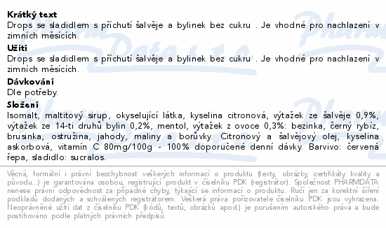 Vivil Šalvěj+14 druhů bylinek 60g bez cukru