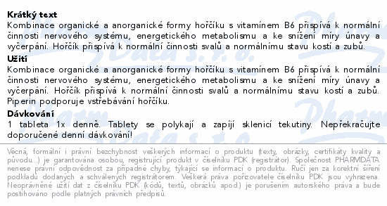 Vitalin Hořčík Duo Plus tbl.90