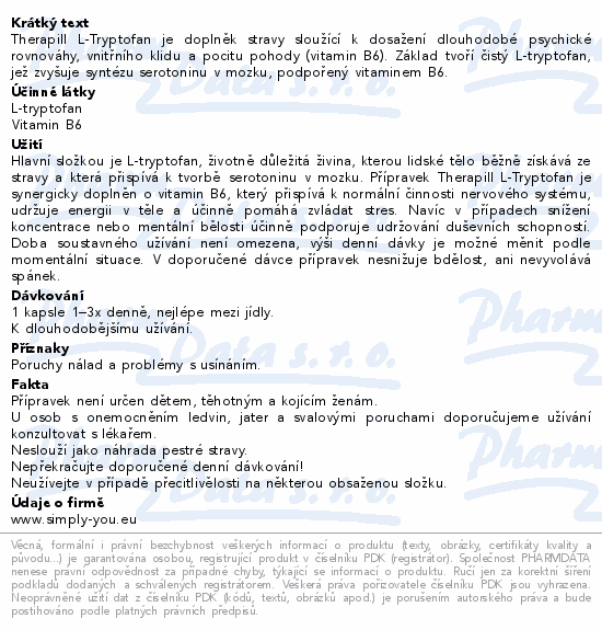 Therapill L-Tryptofan cps.60