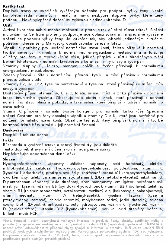 Centrum pro ženy tbl.90+30 dárkové balení