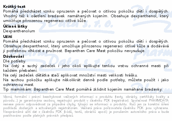Bepanthen Baby Ochranná mast proti opruzeninám 100g
