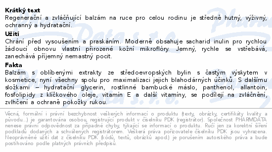 BIO BIONE Bylinný elixír balzám na ruce 205ml