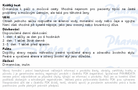 Blokurima 2g D-manózy sáčky 10x4g