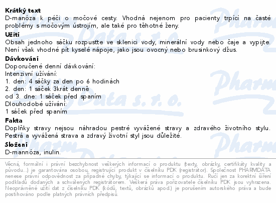 Blokurima 2g D-manózy sáčky 30x4g