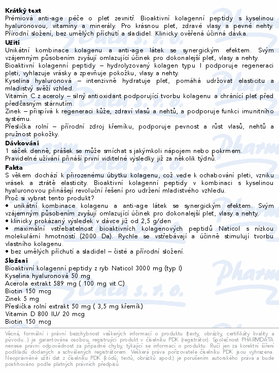 Naturevia Kolagen mořský Beauty+ 60 sáčků