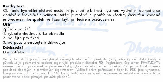 Hartmann Hydrofilní neelast.obinadlo 6cmx5m1ks