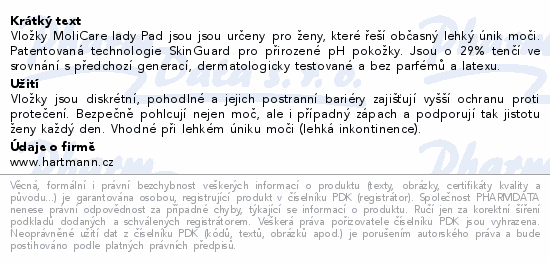 MoliCare Lady Pad inkont.vložky 2k 12ks