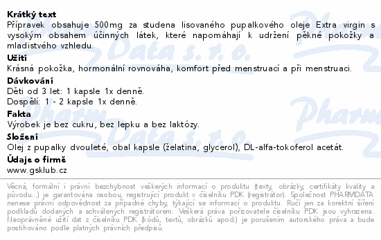 GS Pupalka 500mg cps.90+10 dárek