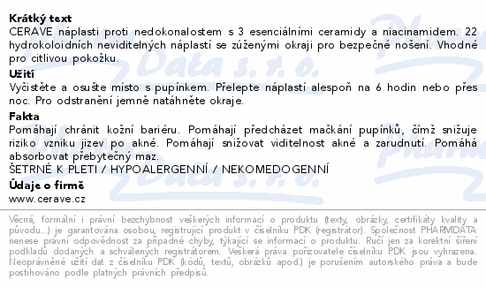 CeraVe Náplasti proti nedokonalostem 22ks