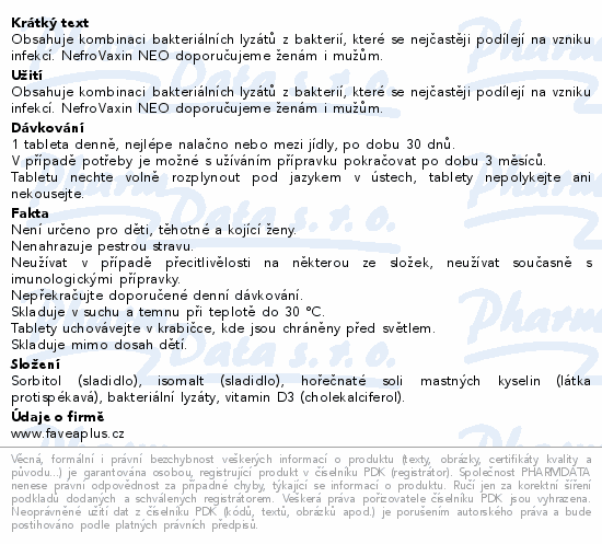 Favea NefroVaxin NEO tbl.30