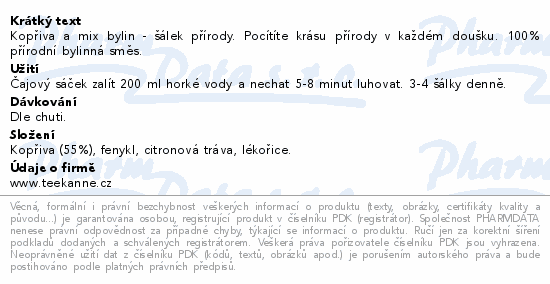 TEEKANNE Kopřiva mix čaj 20x1.6g