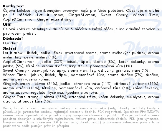 TEEKANNE Let it snow collection 6x5sáčků