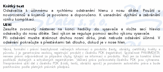 Nosko Original odsávačka nosních hlenů na vysavač