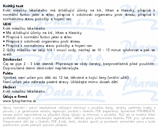 Měsíček lékařský květ sypaný 40g Fytopharma