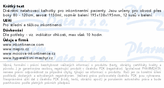 iD Discreet Pants Medium Super modré 12ks