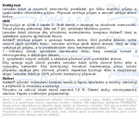 Aboca LenoDiar Adult průjem cps.20