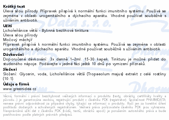 Green idea Lichořeřišnice větší bezlih.tinkt.100ml