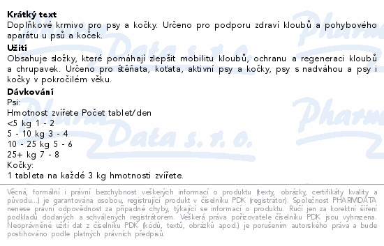 PETIGAL Kloubní výživa s příchutí masa tbl.100