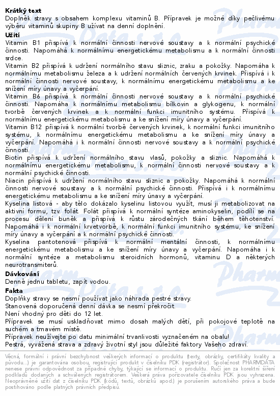 B-komplex forte tbl.100 Generica