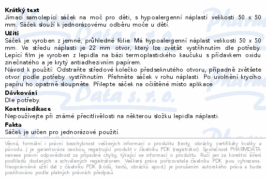 Sáček na moč dět.WESECOFIX PE80x220 samolep.50ks