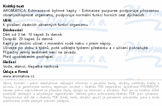AROMATICA Echinaceové bylinné kapky od 3 let 50ml