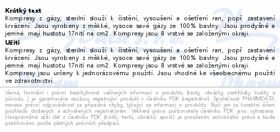 Gáza kompr.nester.5x5cm/100ks 8vrstev