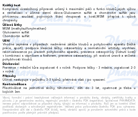 JML Kloub 3000+ tbl.62xMSM-Glukosamin+Chondroitin