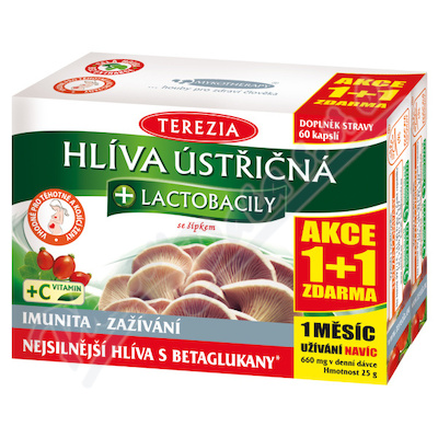 TEREZIA Company Hlíva + lactobacily cps.60+60 AKCE 1+1