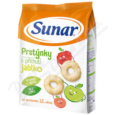 Sunar dětský snack jablkové prstýnky 50g