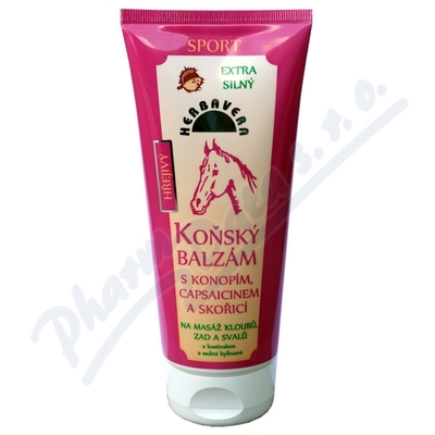 Koňský balzám hřej.konopí-skořice HERBAVERA 200ml