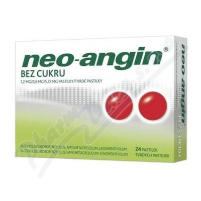 Neo-angin bez cukru 1.2mg/0.6mg/5.72mg pas.24