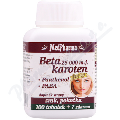 MedPharma Beta karot.10 000 m.j.Pant.+PABA tob.107