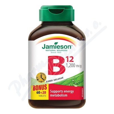 JAMIESON Vitamín B12 1200mcg s post.uvolňov.tbl.80