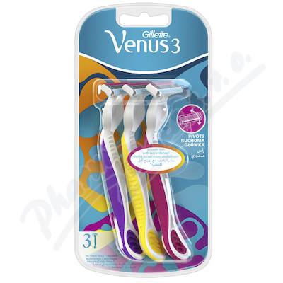 Gillette Venus 3 Multicolor jednoráz.holítka 3ks