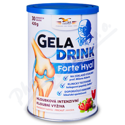 Geladrink FORTE HYAL práškový nápoj jahoda 420g