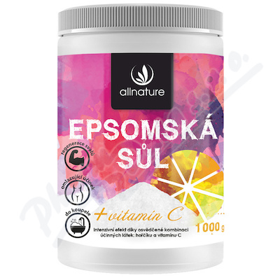 Allnature Epsomská sůl s vitamínem C 1000g