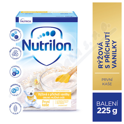 Nutrilon První kaše rýžová s příchutí vanilky 225g