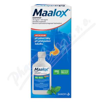 Maalox 35mg/ml+40mg/ml por.sus.1x250ml