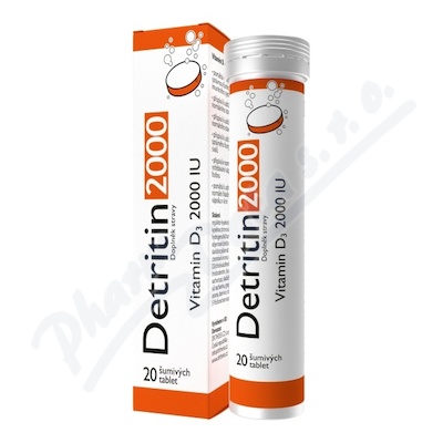 Detritin Vitamin D3 2000 IU 20 šumivých tablet