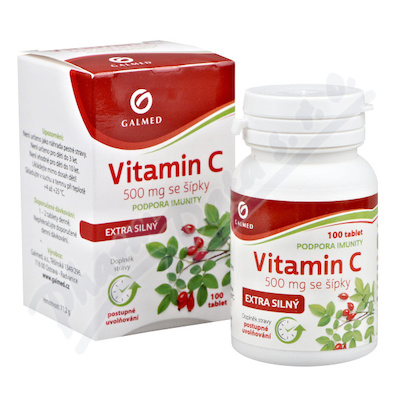 Vitamín C 500mg se šípky tbl.100 Galmed