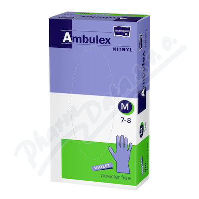 Ambulex Nitryl rukavice nepudrové violet M 100ks