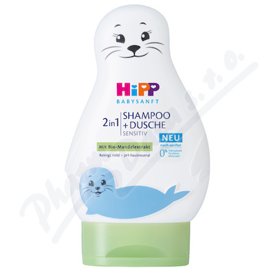 HiPP BabySANFT šampon vlasy a tělo Lachtan 200ml